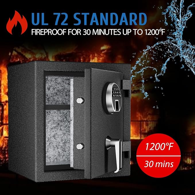 WASJOYE Biometric Fireproof Safe Box - Image 4