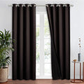 NICETOWN Heat Blocking 100% Blackout Curtains, Durable Black Lined Blackout by NICETOWN