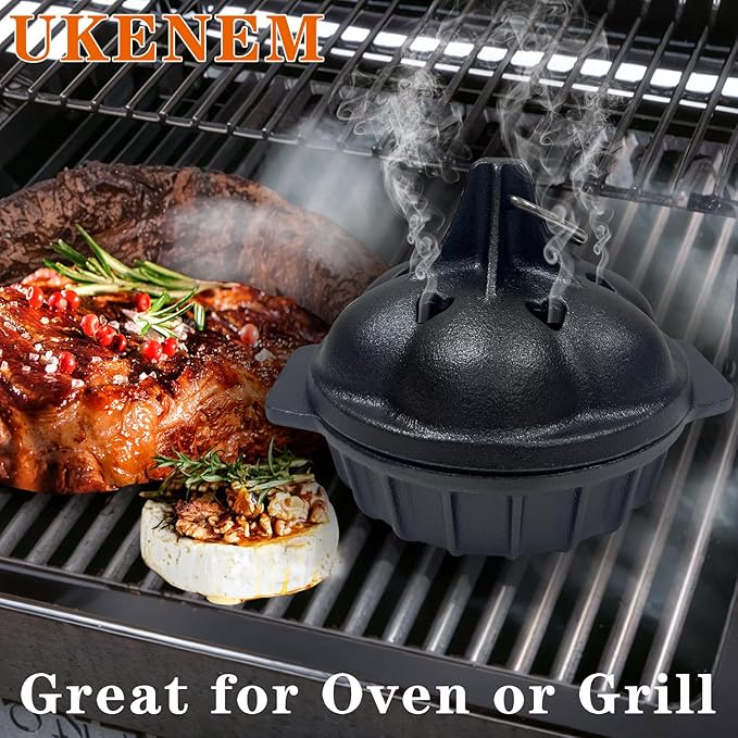 Cast Iron Wood Stove Cooking Bundle, 1.4Qt Steamer/Humidifier + Garlic Roaster - Image 6