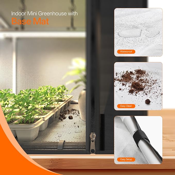 Bstrip Indoor Greenhouse with Grow Light, Mini Grow Tent with Oxford Fabric - Image 4