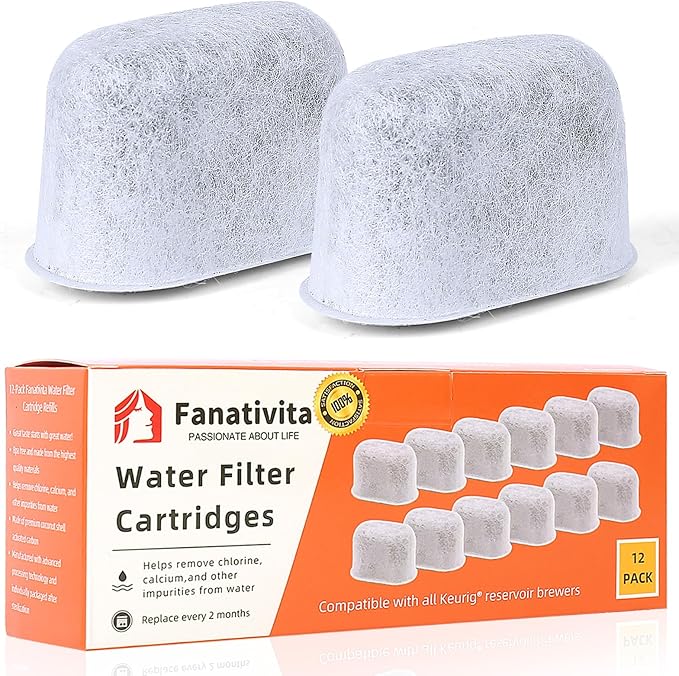 12 Pack Keurig Filter Replacement by Fanativita, Water Filter Cartridges by Fanativita
