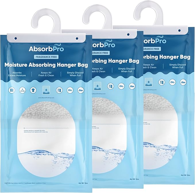 Moisture Absorbing Hanger Bag Fragrance Free by AbsorbPro
