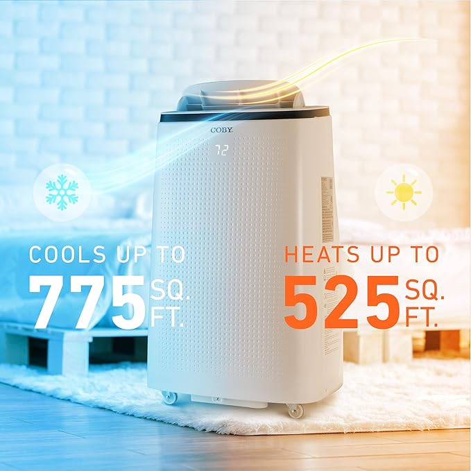 COBY Portable Air Conditioner 4-in-1 AC Unit, Dehumidifier & Fan, Air - Image 3