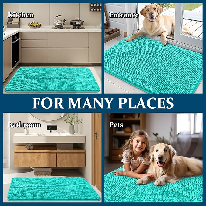OLANLY Dog Door Mat for Muddy Paws 47x32, Absorbs Moisture and Dirt, Absorbent - Image 8