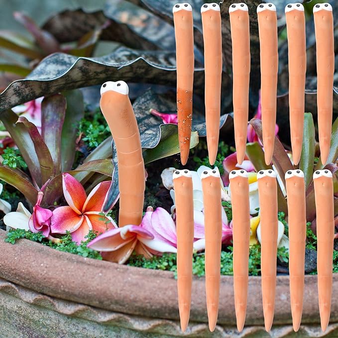 12 Pcs Water Sensor Ceramic Worm The Potting Shed Worm Water Sensor Plant by Relaxweex