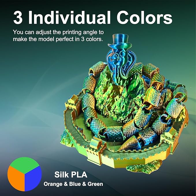 ERYONE Silk Tri Color PLA Filament 3D Printer 1.75mm +/- 0.03mm - Image 2