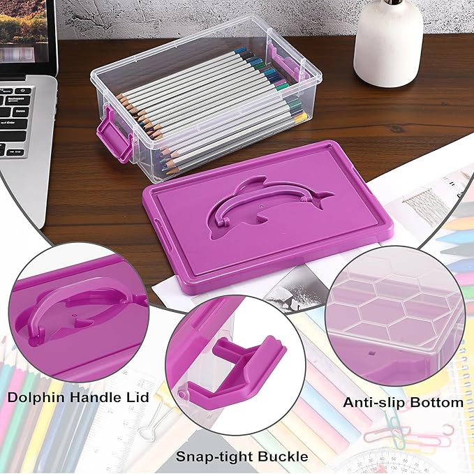 BTSKY 1-Pack Clear Plastic Storage Box - Image 4