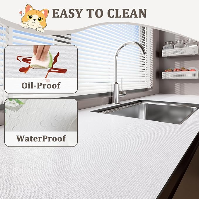 Shelf Liner for Kitchen Cabinets 12" x 360" Non-Adhesive Non-Slip Drawer Liners - Image 3