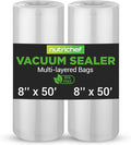 NutriChef Vacuum Sealer Bags 8x50 Rolls 2 pack Compatible by NutriChef%E2%84%A2Kitchen