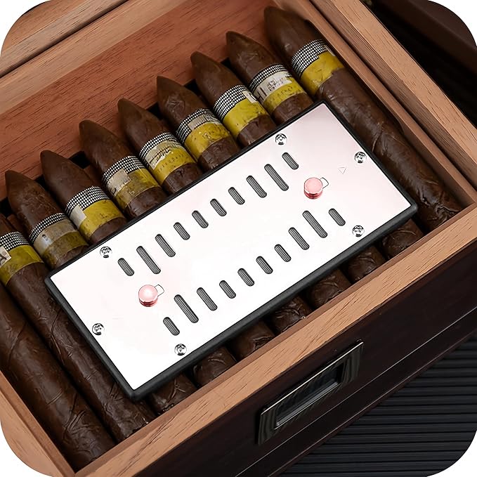 Cigar Humidifier, Stainless Steel Panel Adjustable Humidity Cigar Room - Image 8
