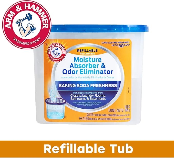 Arm & Hammer Fragrance Free Refillable Moisture Absorber and Odor Eliminator 14 - Image 2