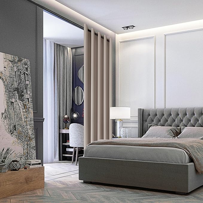 DWCN Room Divider Blackout Curtain Thermal Grommet Panel - Image 2