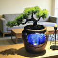 12Inch Fake Bonsai Tree Small Waterfall Fountain Indoor Tabletop Decoration by kunghei