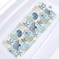Cute Seashells Sea Shell Bath Mat Non Slip, Ocean Starfish Beach 40X16 Inch by Britown