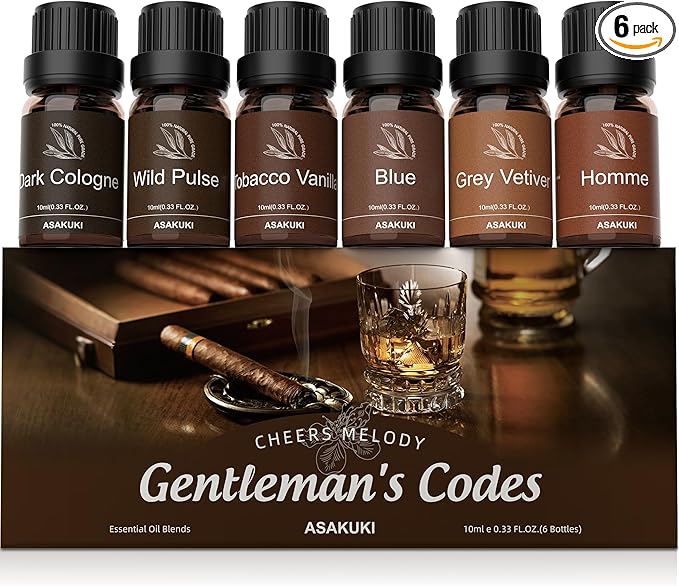 ASAKUKI Men Essential Oils Set for Diffuser, Valentine's Day Gift for Men– by ASAKUKI