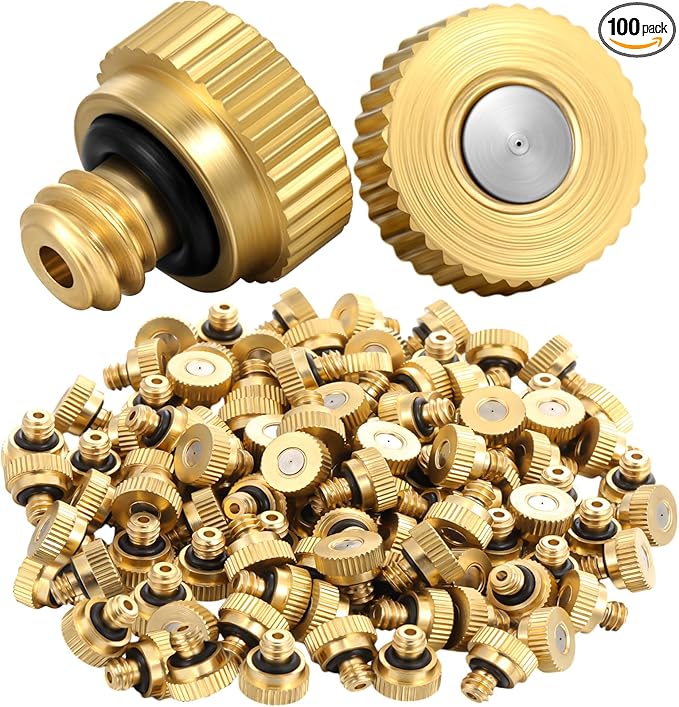 Zhengmy 100 Pcs 0.1mm Brass Misting Nozzles, Mister Nozzles Brass by Zhengmy