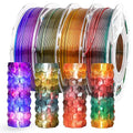 AMOLEN 3D Printer Filament Bundle, PLA Filament 1.75mm Transparent Multicolor by AMOLEN
