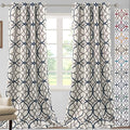 H.VERSAILTEX Blackout Curtains Printed Design 96 Inch Length 2 Panels Set by HVERSAILTEX