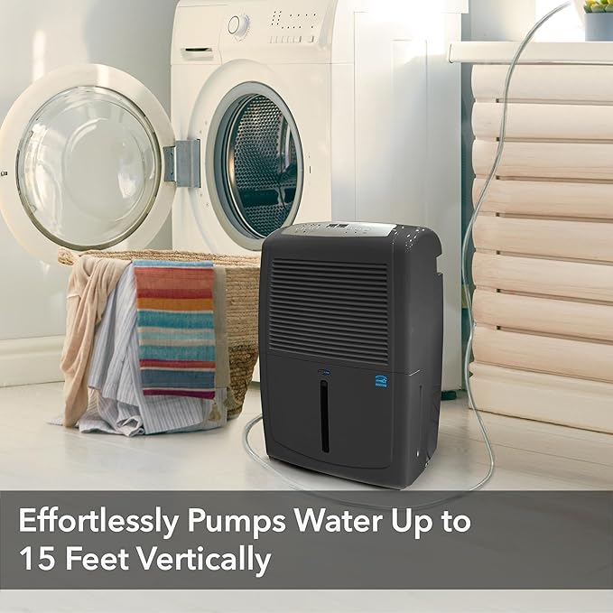 Whynter 50 Energy Star Pint High Capacity up to 4000 sq ft Gray Portable - Image 4