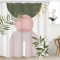 Pink Green Boho Shower Curtain 72Wx84H Extra Long Bohemian Mid Century Modern by MitpokBrand