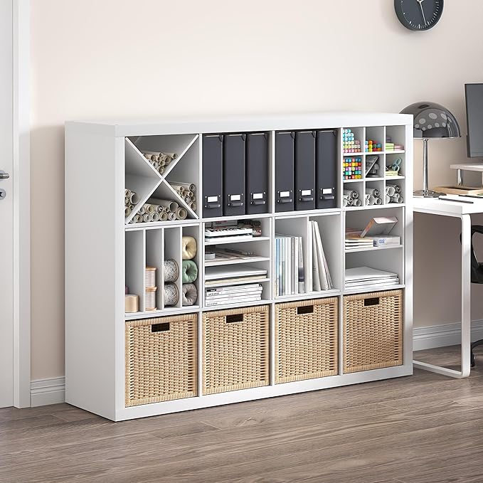 Furinno Cubicle Cube Insert, 3-Shelf Cube Organizer, 3-Tier Shelf Accessory - Image 2