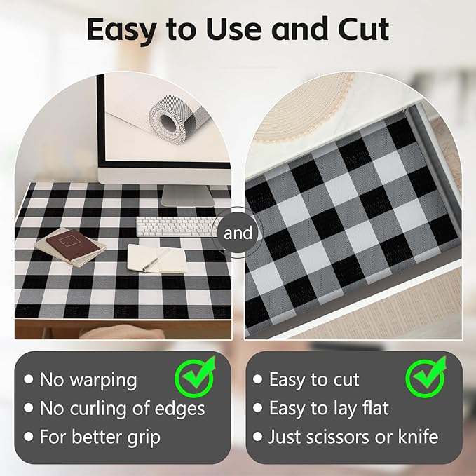 Shelf Drawer Liner for Kitchen Cabinets Non-Adhesive Non-Slip, Hide Stains & - Image 6
