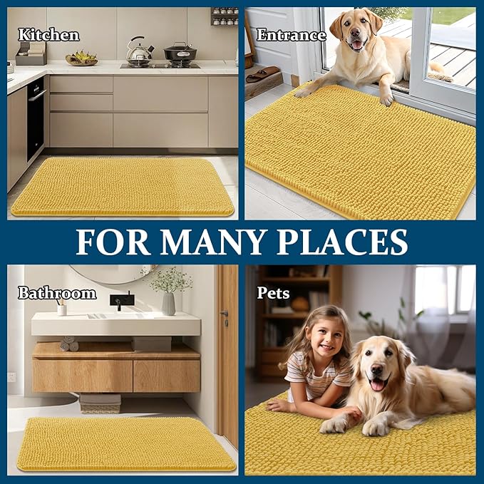 OLANLY Dog Door Mat for Muddy Paws 47x32, Absorbs Moisture and Dirt, Absorbent - Image 8