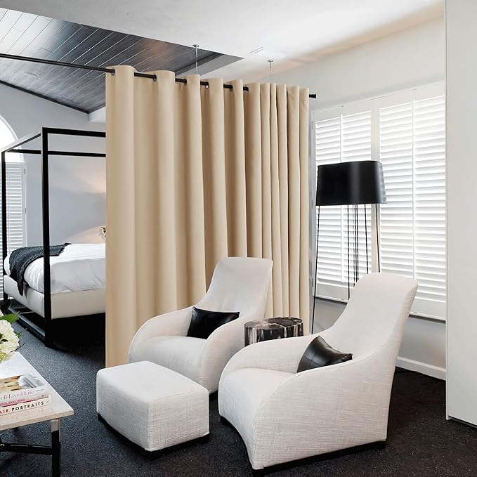 NICETOWN Room Dividers Curtains Screens Partitions, Premium Heavyweight Laundry by NICETOWN