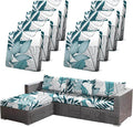 8Pcs Stretch Patio Cushion Cover Outdoor Cushion Cover Replacement Slipcovers by CALBODE