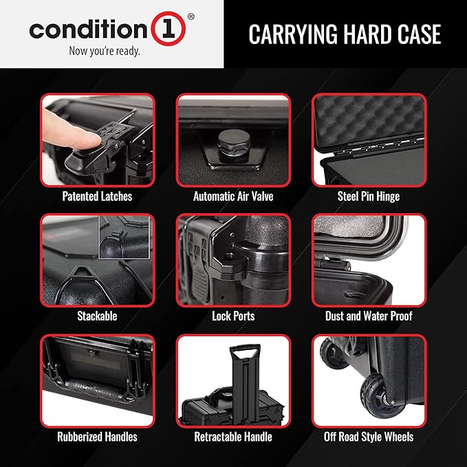 Condition 1 25" Large Rolling Hard Travel Case Model 287 Lockable Storage Box - Image 5