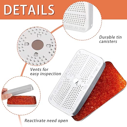 Patelai 7 Pieces 40 Gram Silica Gel Dehumidifier Desiccant Silica Gel Canister - Image 3
