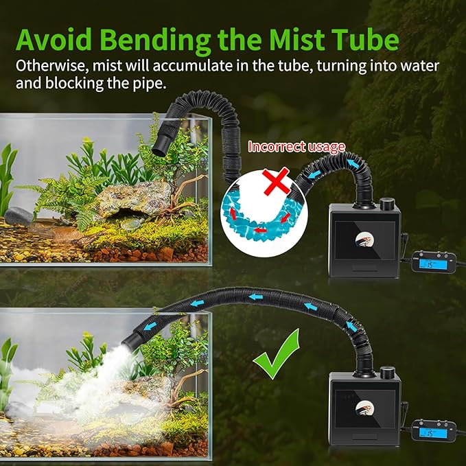 Reptile Fogger Humidifier for Glass Terrariums, Auto-Refill Misting System - Image 5
