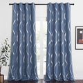 NICETOWN Blackout Curtains for Large Window, Foil Printed Wave Lines Energy by NICETOWN