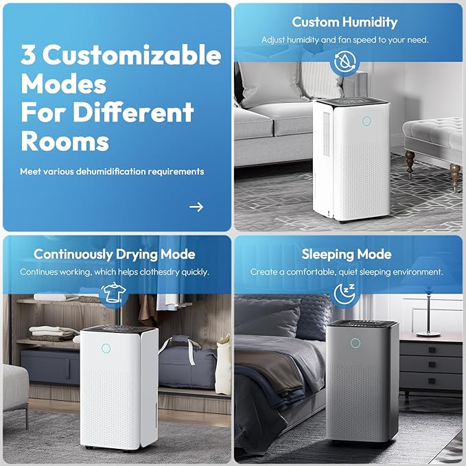 2000 Sq.ft Dehumidifier for Basement, LUKO 30 Pint Dehumidifier - Image 5