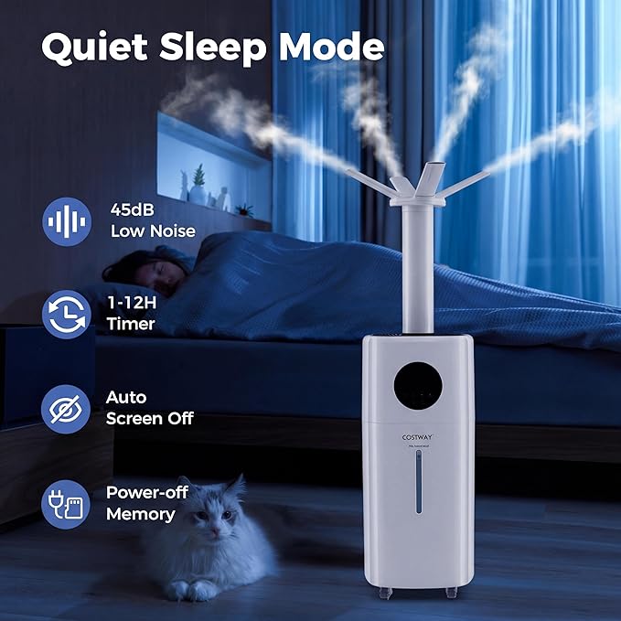 COSTWAY 21L/5Gal Humidifier for Large Room, Top Fill Whole House Humidifier - Image 6