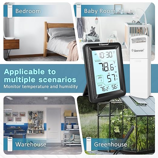 Geevon Wireless Indoor Outdoor Thermometer & Hygrometer - Image 9