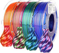 AMOLEN Silk PLA 3D Printer Filament Bundle, Shiny Dual Color Filament 1.75mm by AMOLEN