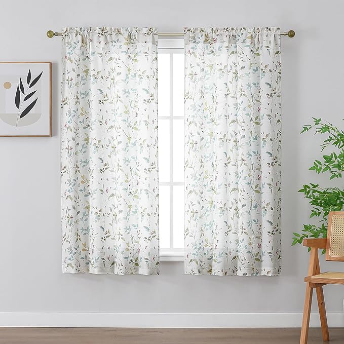 Chyhomenyc Light Filtering 63 Inch Window Curtains by Chyhomenyc