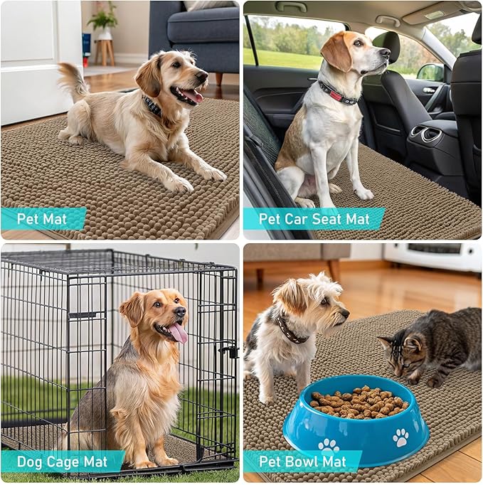 OLANLY Dog Door Mat for Muddy Paws 54x24, Absorbs Moisture and Dirt, Absorbent - Image 7