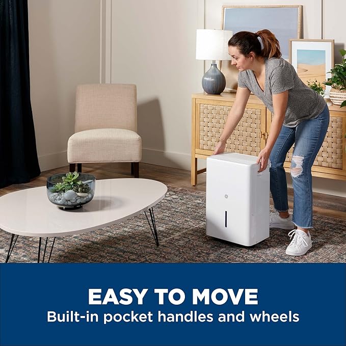 GE Portable Dehumidifier 25 Pint, Basement & Garage or Rooms up to 1500 Sq Ft - Image 5