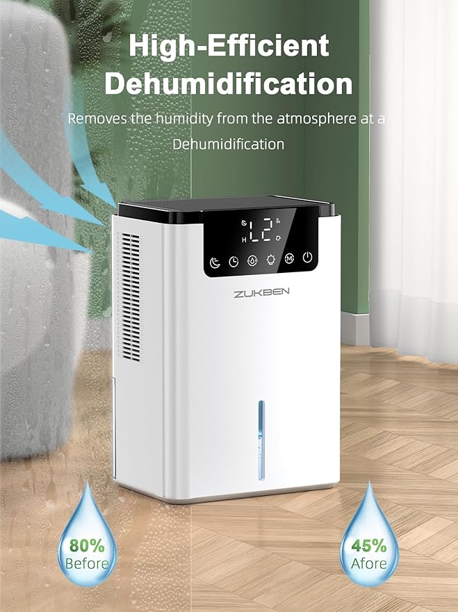 Dehumidifier, 75 OZ Water Tank Dehumidifiers - Image 4