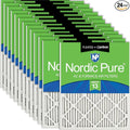 Nordic Pure 14x24x1 Pleated Pleated MERV 13 Plus Carbon Air Filters 24 Pack | by NordicPure