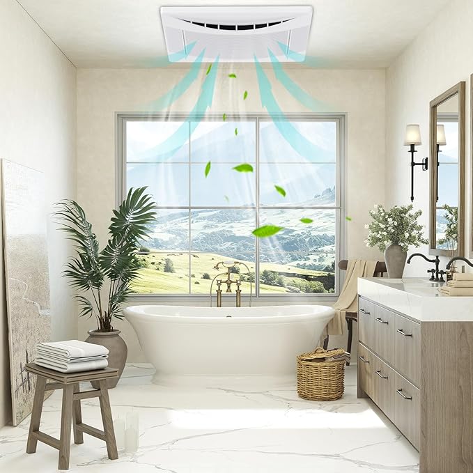 COSTWAY Bathroom Exhaust Fan, 110 CFM Ceiling Mount Exhaust Ventilation Fan - Image 2