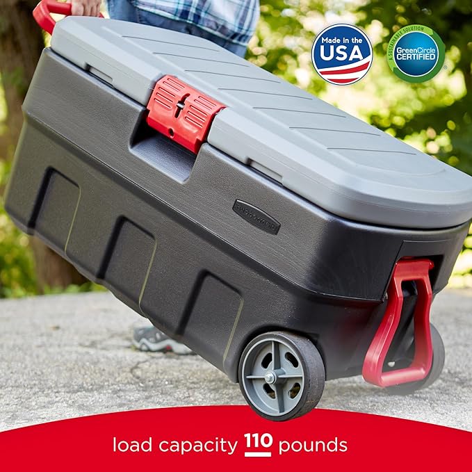 Rubbermaid ActionPacker 35 Gallon, Made in USA, Lockable Plastic Storage Bin - Image 4