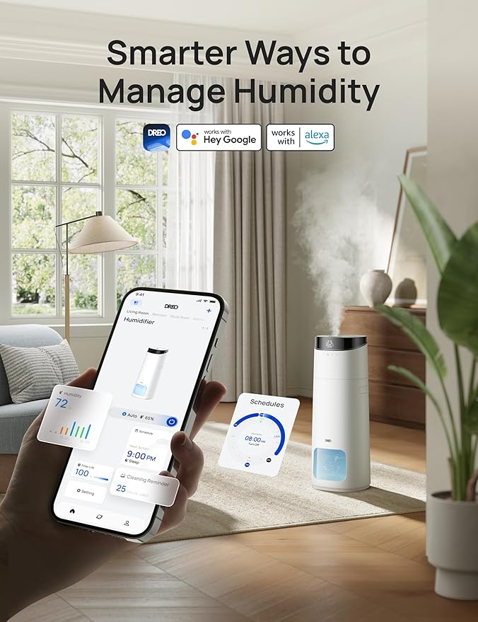 DREO 16L Smart Humidifier Large Room 1000 ft², 130H Cool Mist Air Humidifiers - Image 5