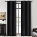 Unique 86 Inch Black Blackout Curtains by QJMYDECO