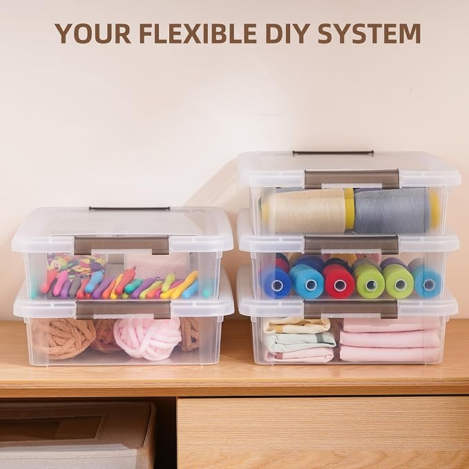 Citylife 6 PCS Clear Plastic Container Clip Box - Image 9