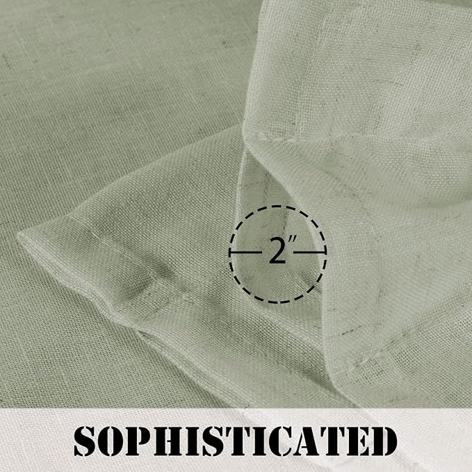 H.VERSAILTEX Linen Curtains Elegant Natural Linen Blended Curtains Energy - Image 3
