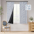 jinchan Pinch Pleated 95% Blackout Floral Curtains, Printed Flower Room by JINCHAN