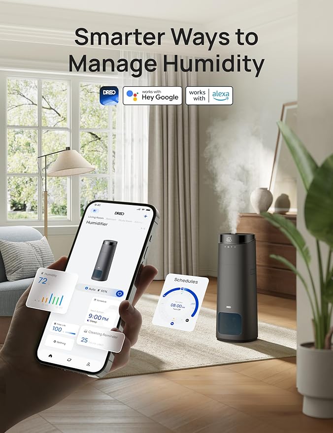 DREO 16L Smart Humidifier Large Room 1000 ft², 130H Cool Mist Air Humidifiers - Image 5